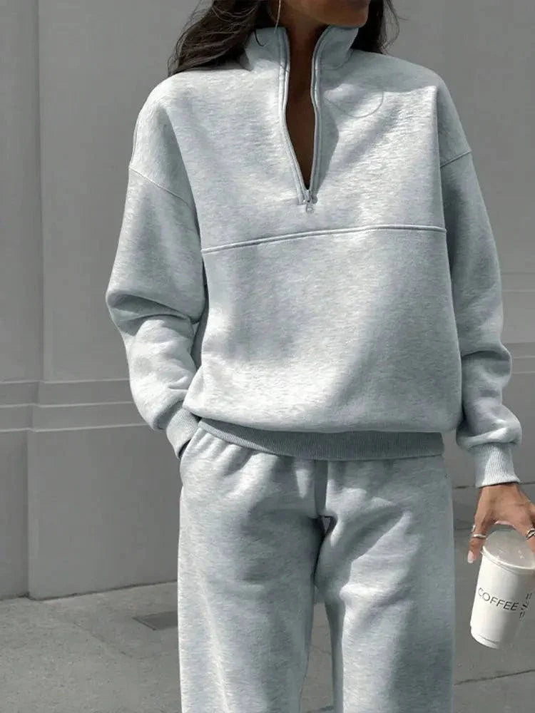 Women's Autumn Winter Sport Set – Sweatshirt & Pants Suit