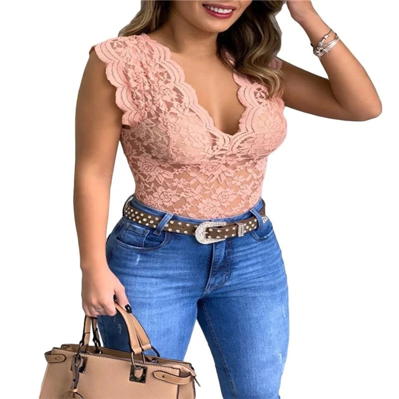 Summer Lace Crochet Cami Top