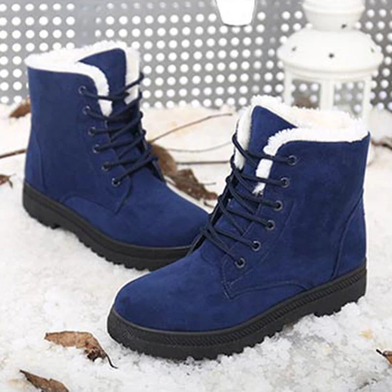 Cozy Snow Plush Platform Boots for Women