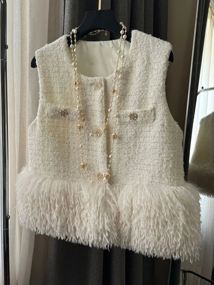 Wool Vest Jacket for Women