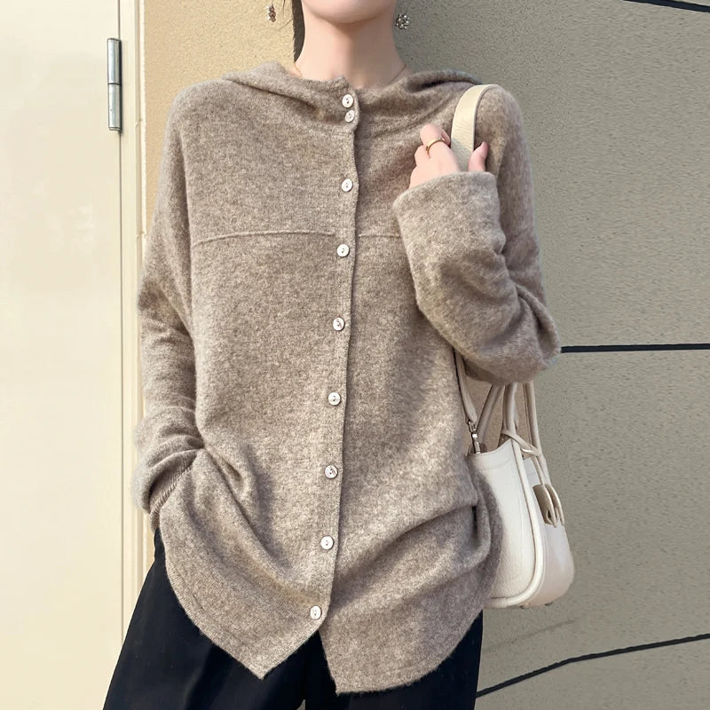 Fall/Winter  Women's Pure Wool Cardigan