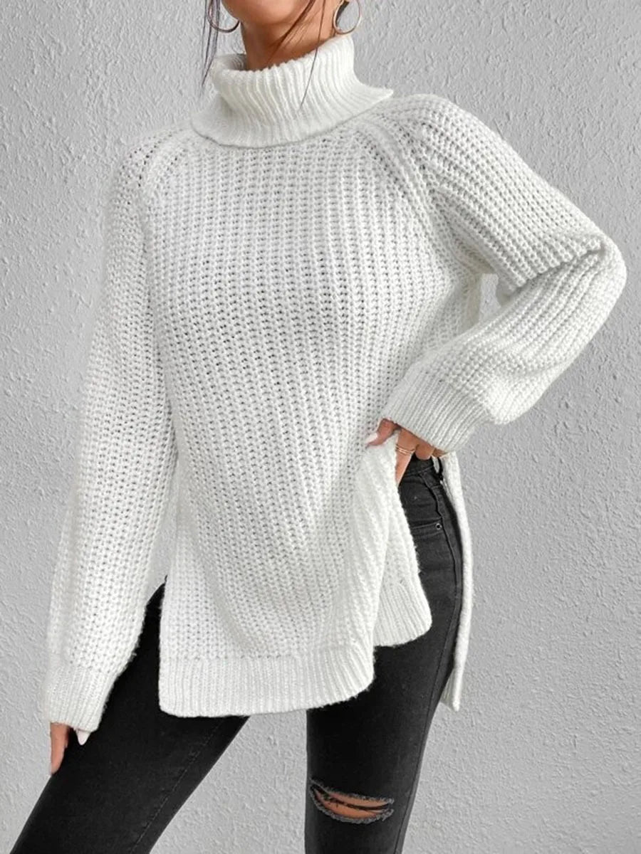 Elegant Oversized Winter Turtleneck Sweater