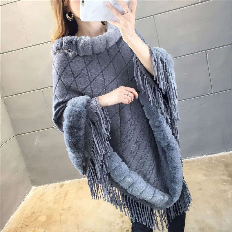 Autumn Winter Imitation Rabbit Fur Women's Coat