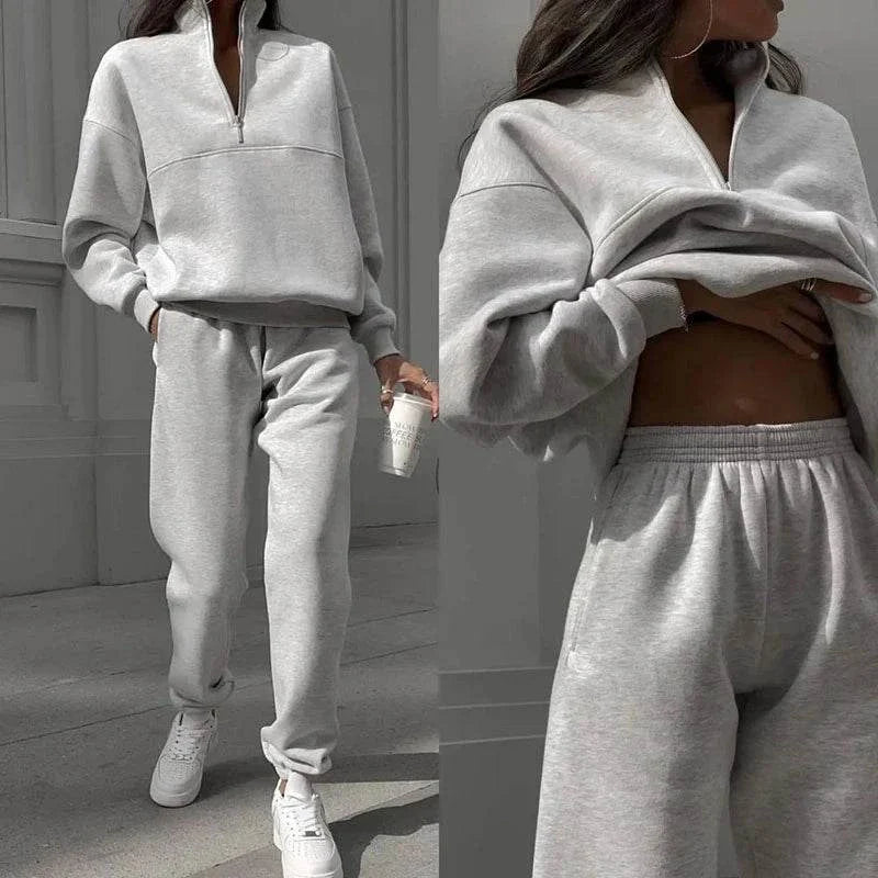 Women's Autumn Winter Sport Set – Sweatshirt & Pants Suit