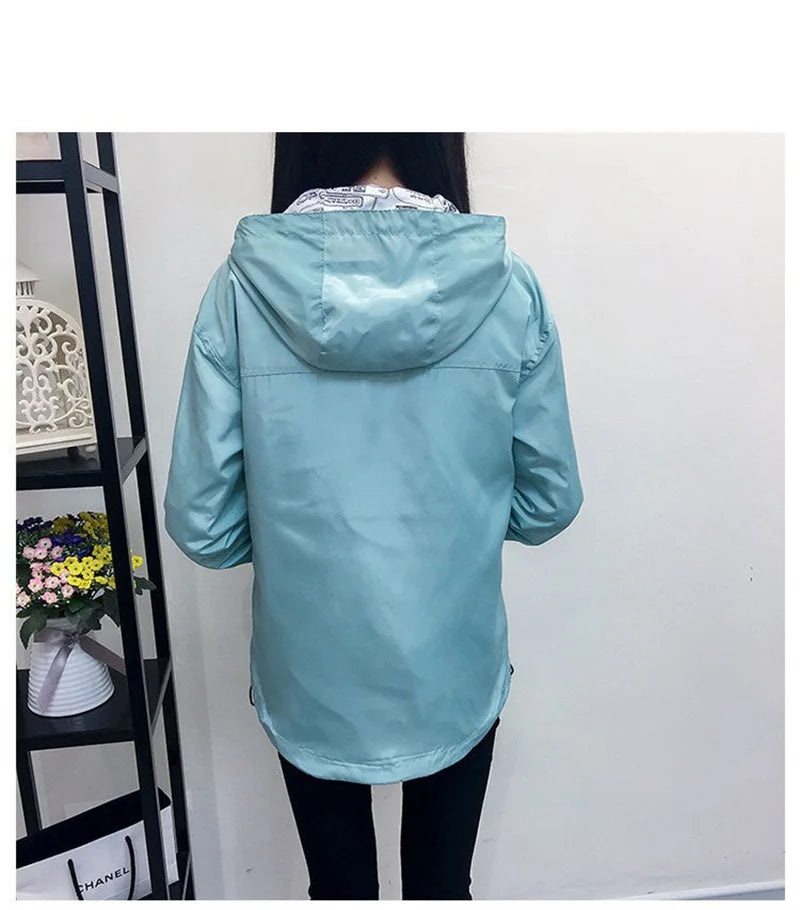 Double-Sided Hooded Trench Coat for Women