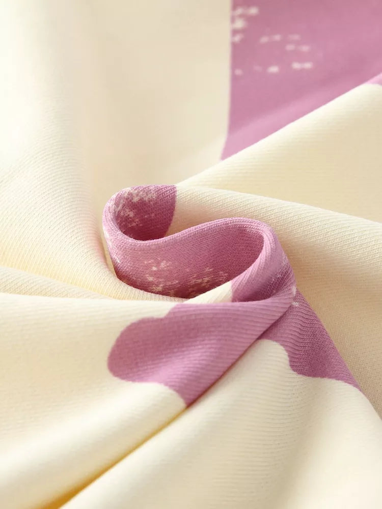 Children's Heart Print Round Neck Top and Pants Set