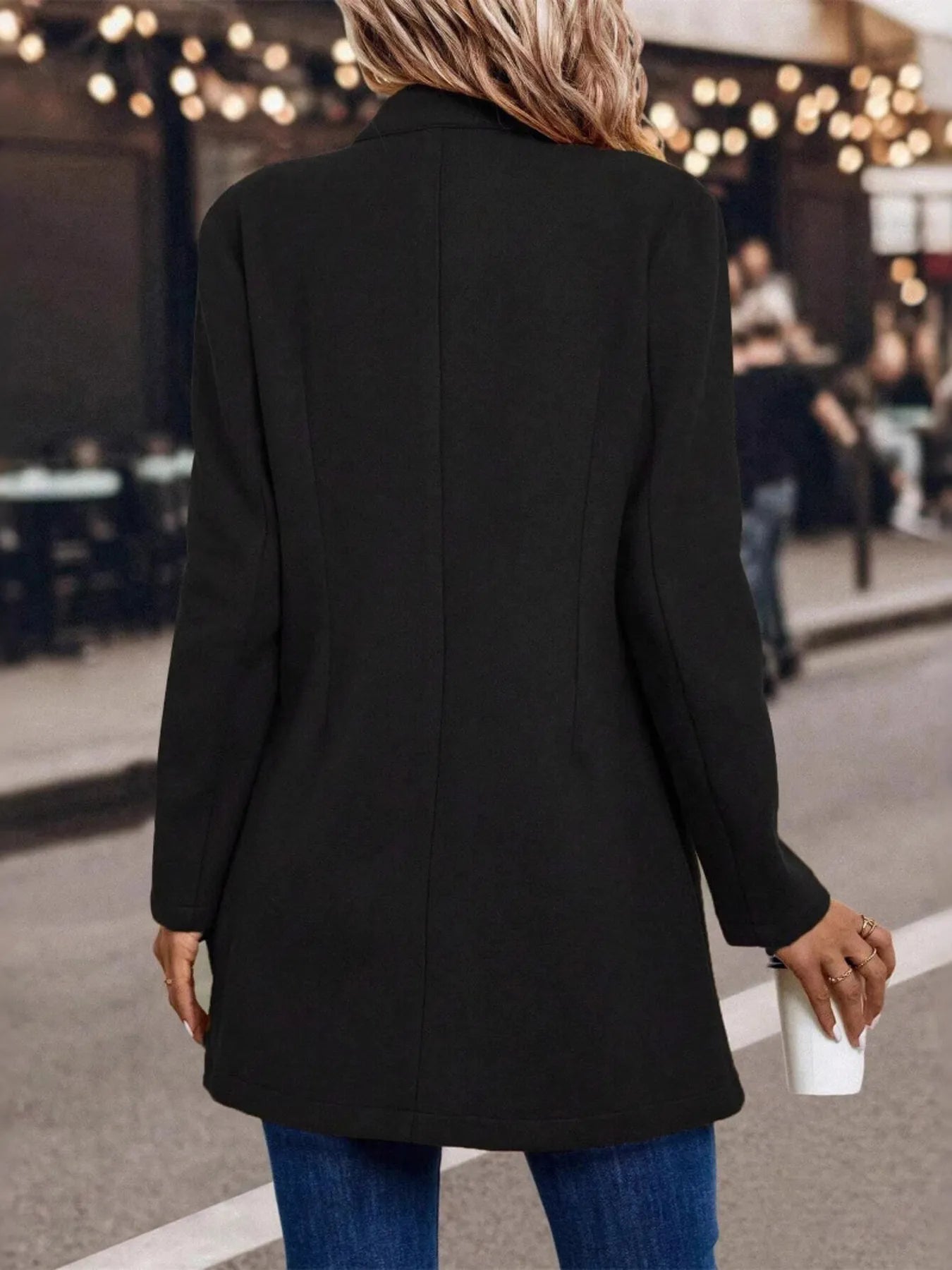 Button Up Long Sleeve Coat