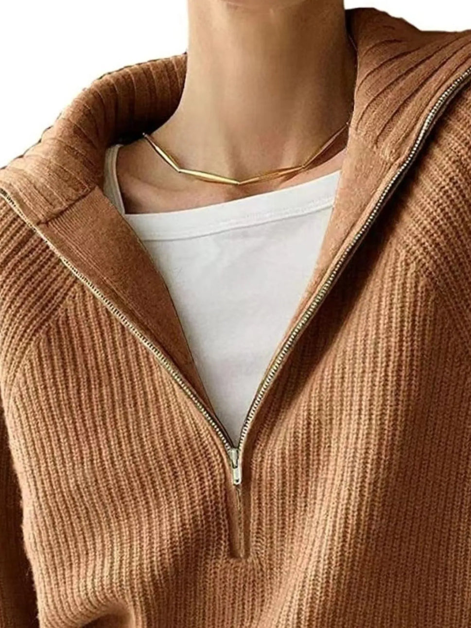 Half-Zip Long Sleeve Sweater