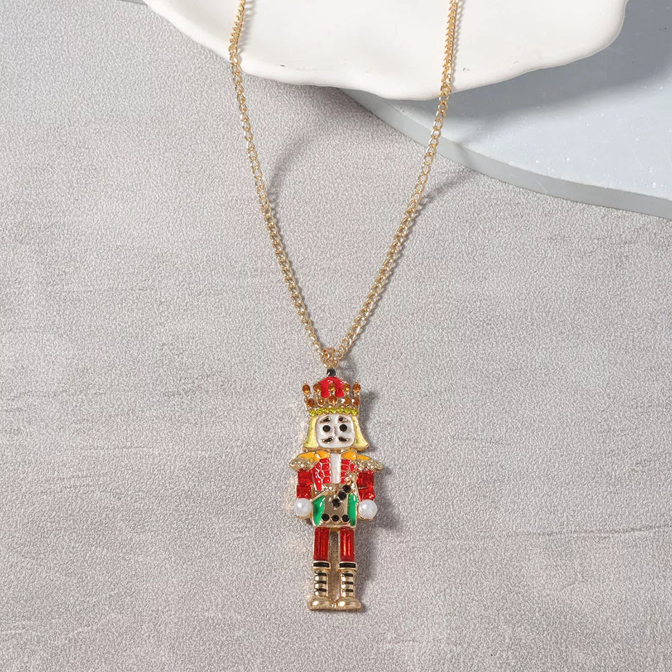 18K Gold-Plated Nutcracker Pendant Necklace