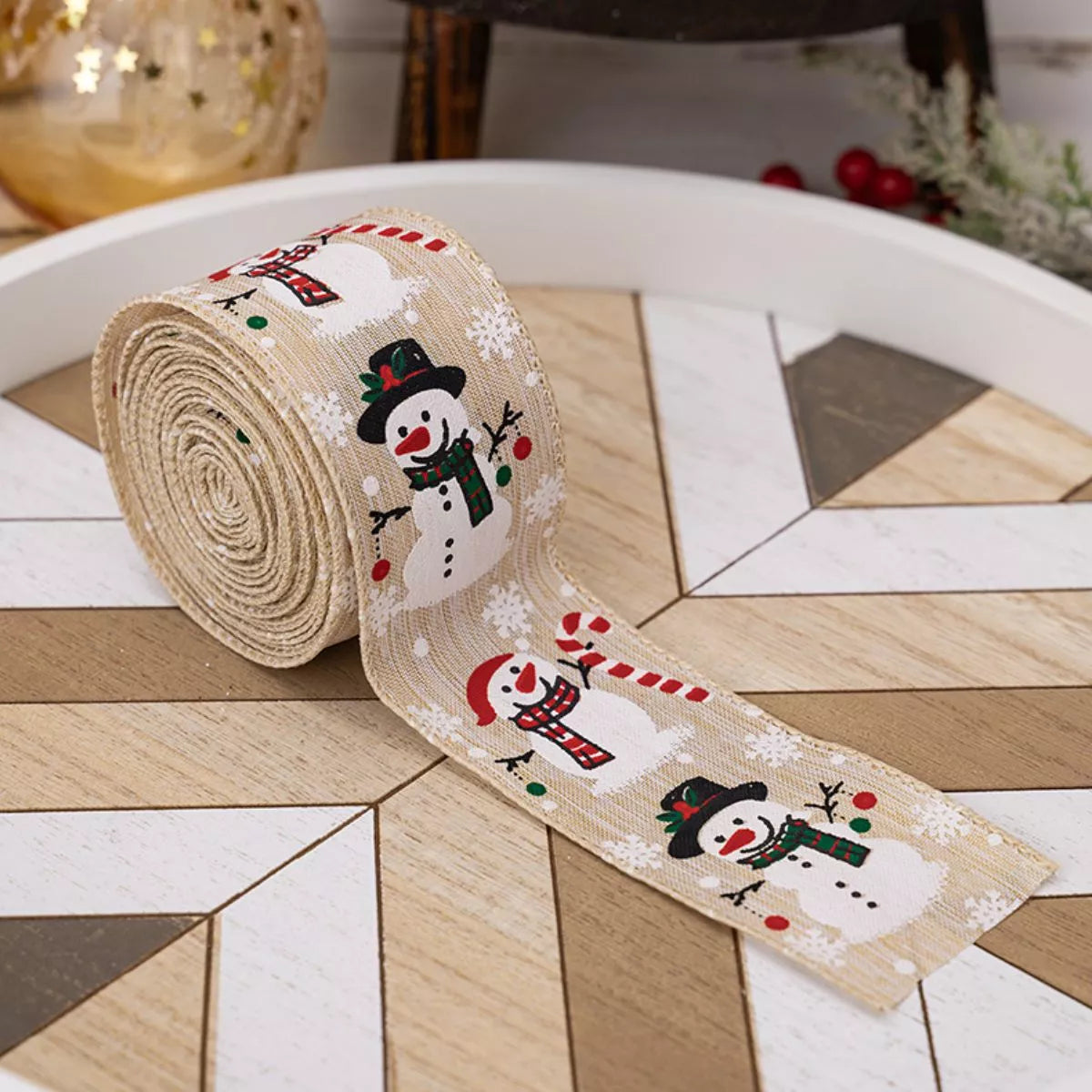 Christmas Snowman Decorative Ribbon