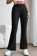 Switch Basic Bae Full Size Ribbed High Waist Flare Pants 3 image