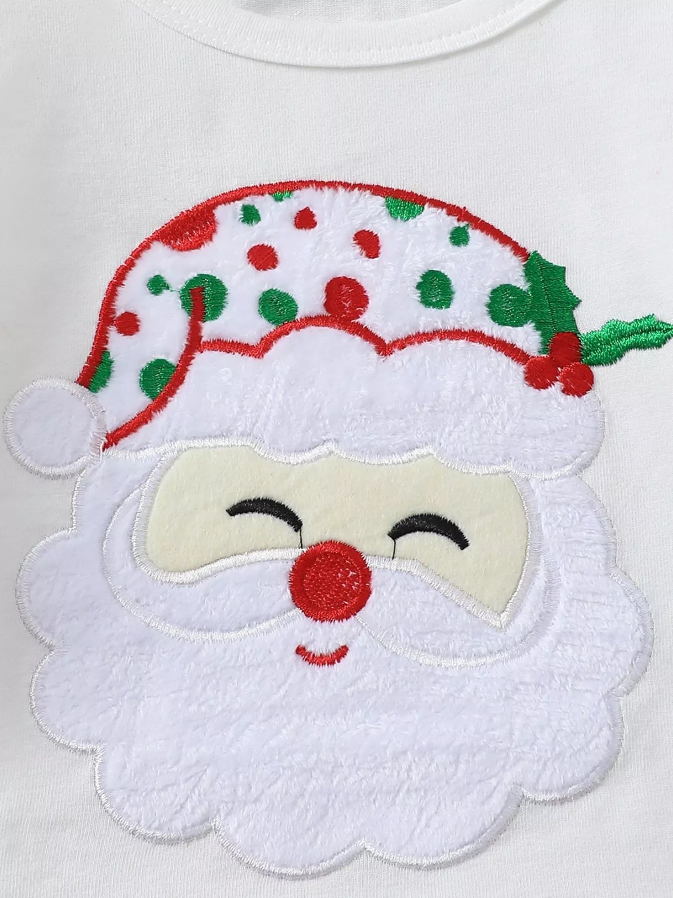 Children's Christmas Ruffle Trim Top and Pants Set