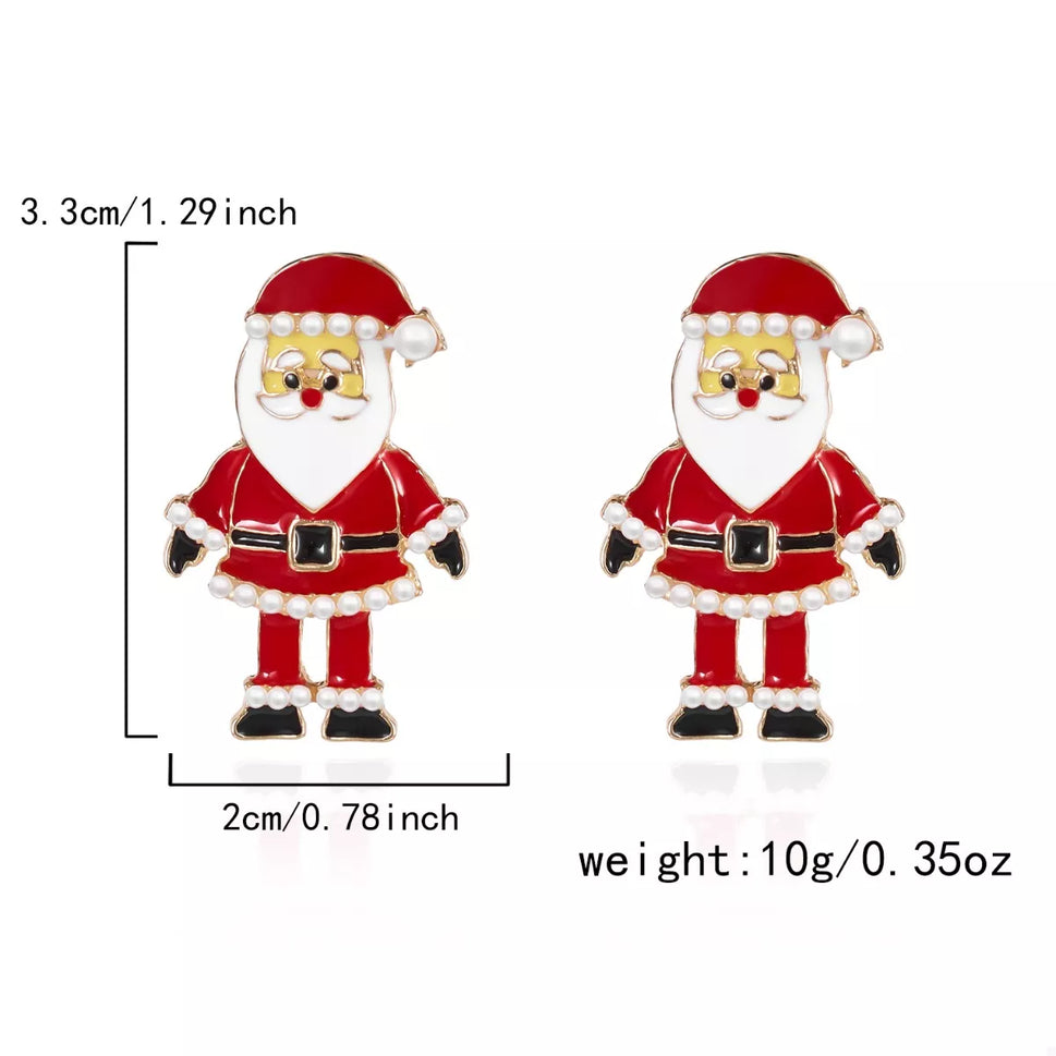 Christmas Santa Claus Stud Earrings