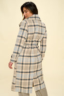 Switch Coalition LA Double-Breasted Plaid Coat with Belt 2 image