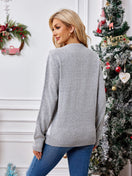 Switch Reindeer Round Neck Long Sleeve Sweater 3 image