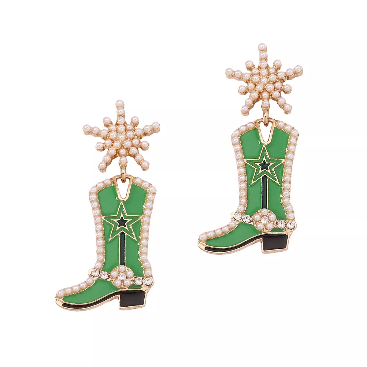 Cowgirl Boot Dangle Earrings