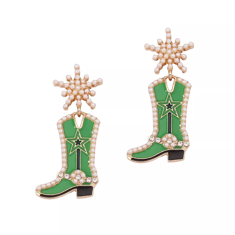 Cowgirl Boot Dangle Earrings