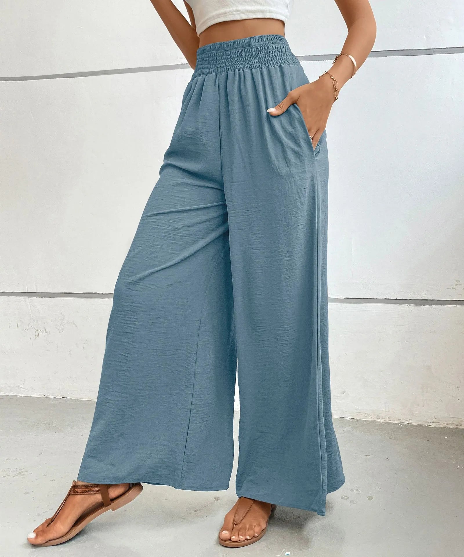High-Waisted Wide Leg Pants