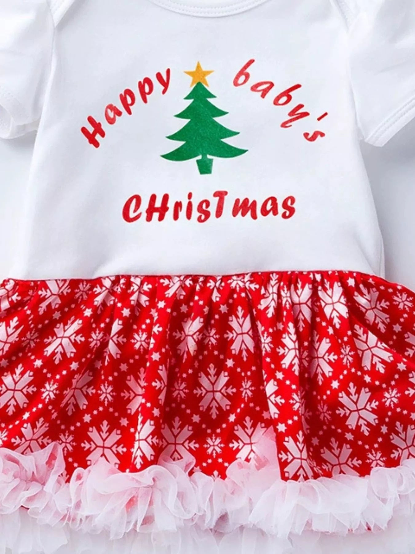 Children's Christmas One Piece Dress with Headband