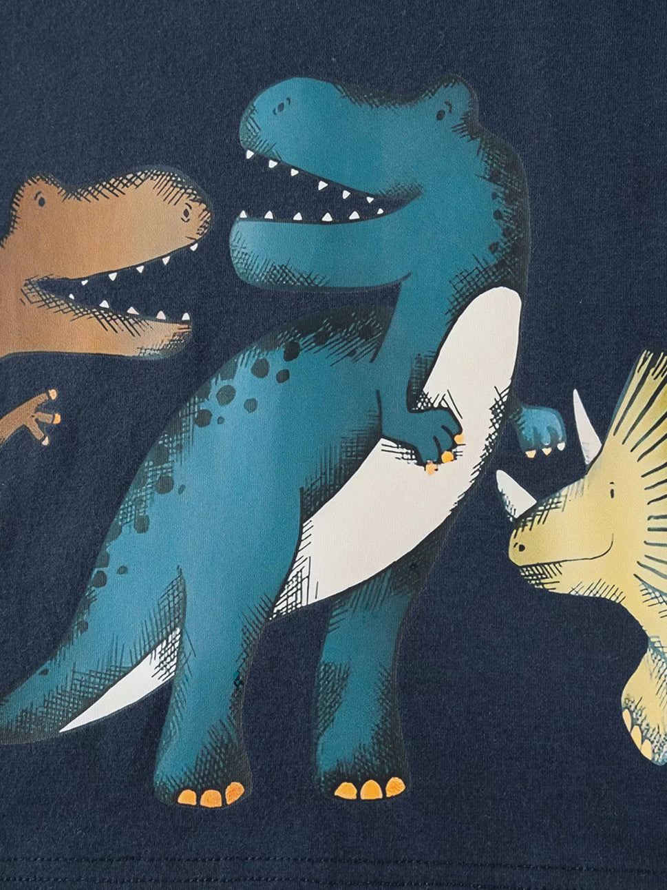 Children's Dinosaur Print Long Sleeve Top & Striped Pants Set