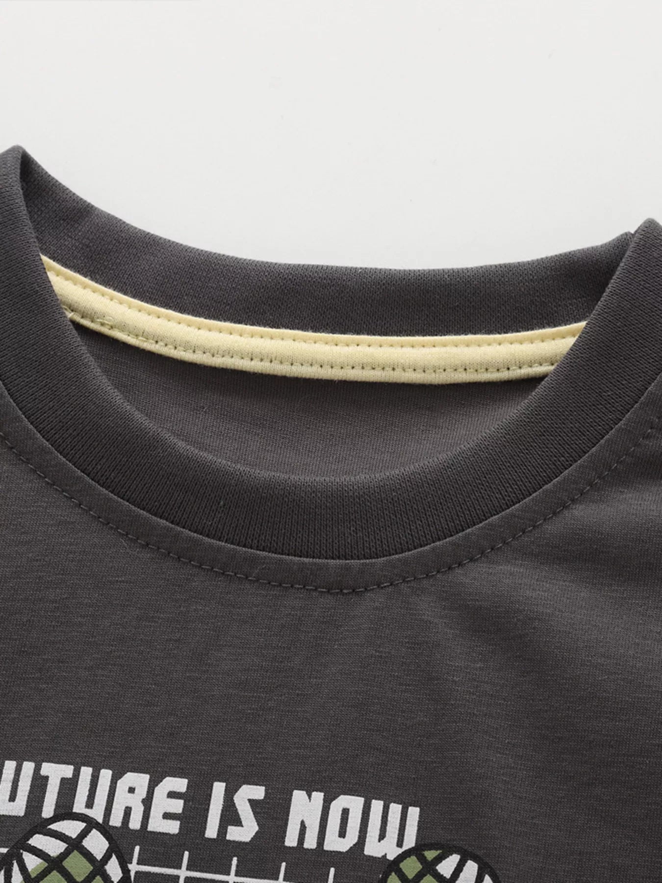 Children's Graphic Round Neck Top and Pants Set