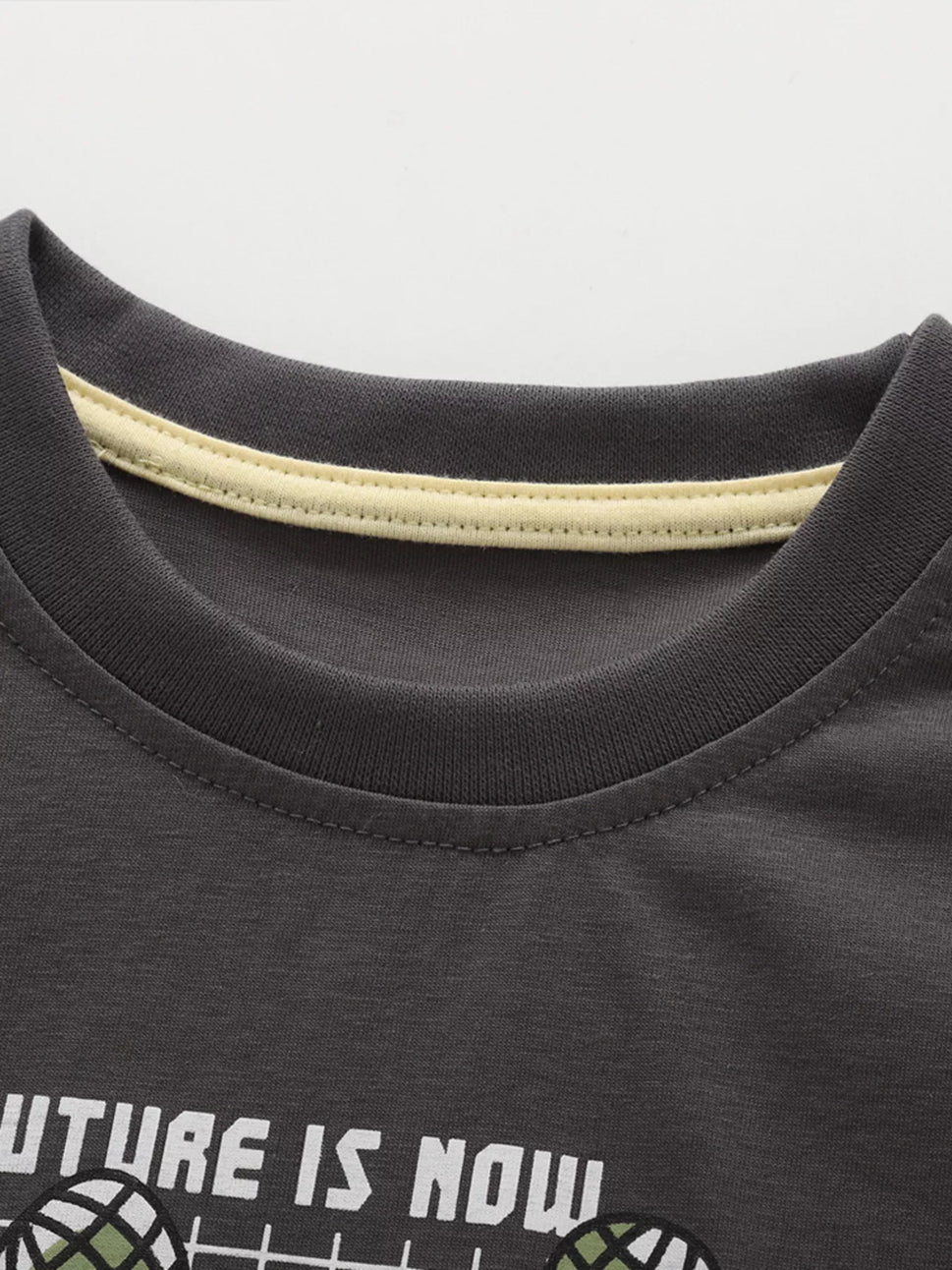 Children's Graphic Round Neck Top and Pants Set