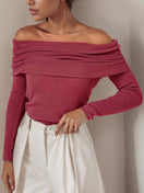 Switch Off-Shoulder Long Sleeve Sweater 2 image