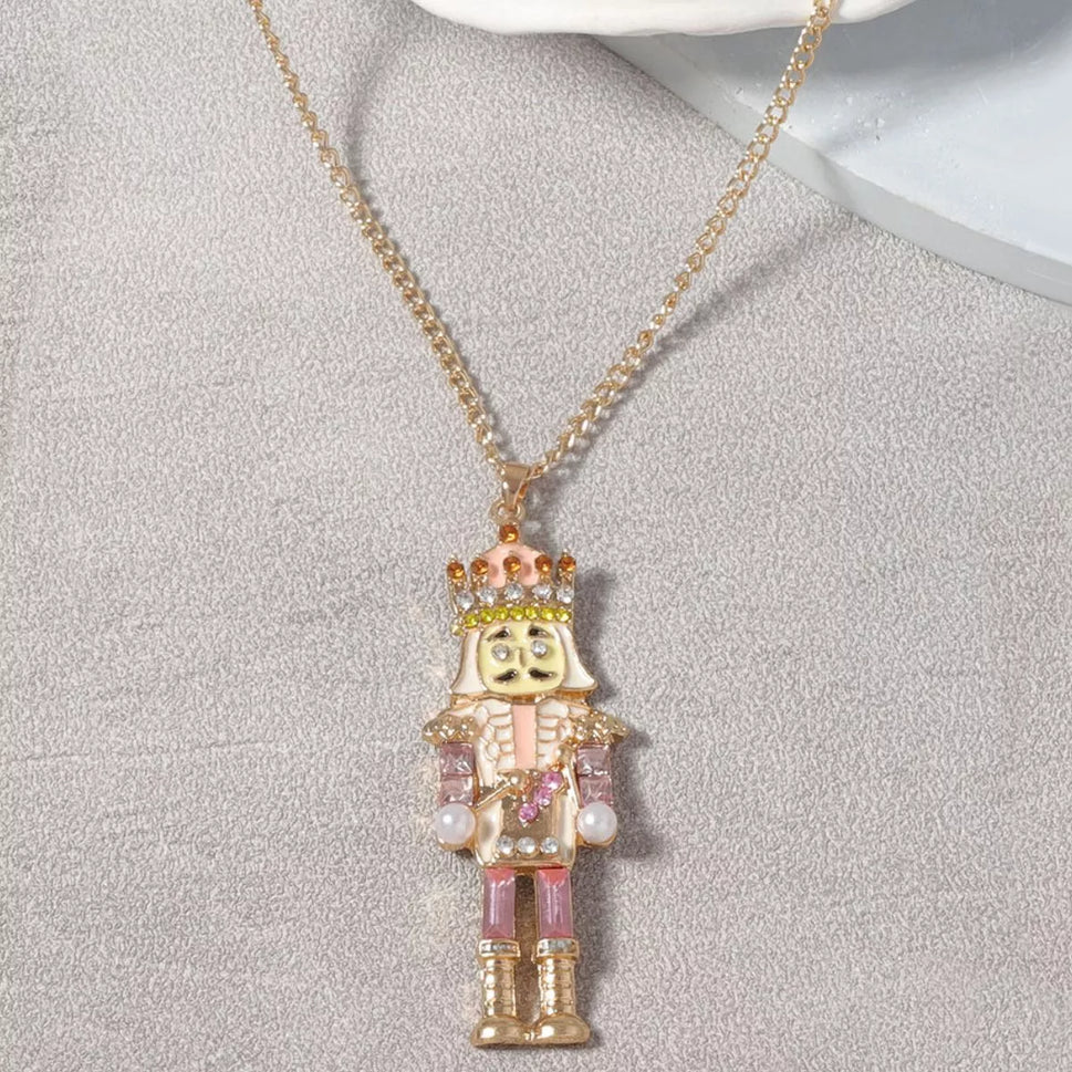 18K Gold-Plated Nutcracker Pendant Necklace
