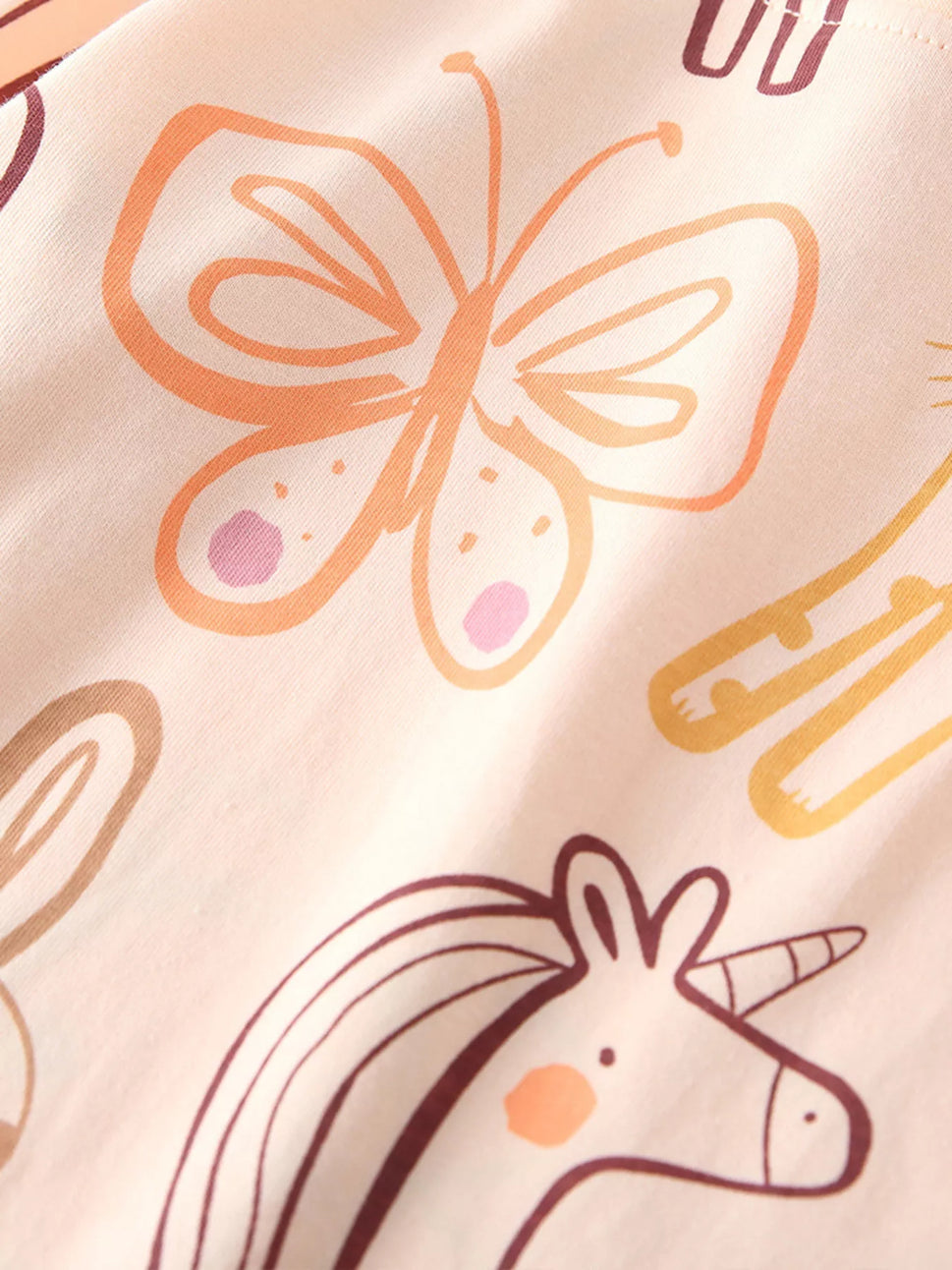 Children's Cute Cartoon Animal Print Pajama Set