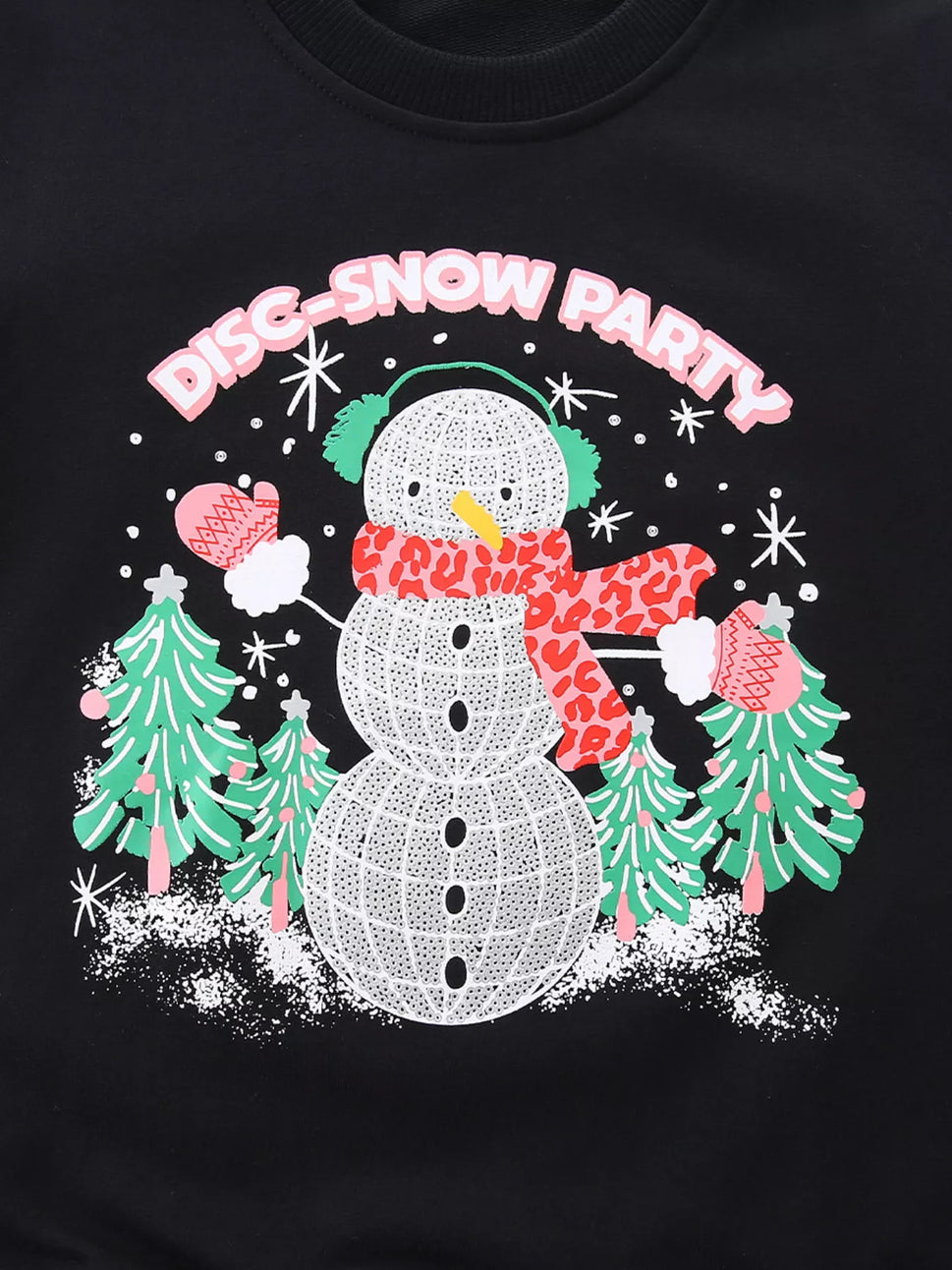Children's Christmas Snowman Graphic Crewneck Sweatshirt
