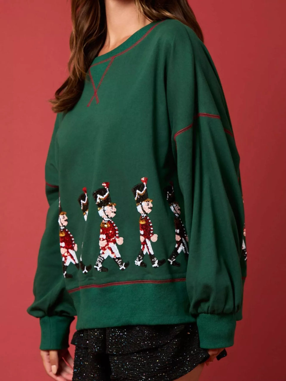 Christmas Marching Band Sequin Sweatshirt