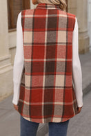 Switch Plaid Button Up Vest Coat 2 image