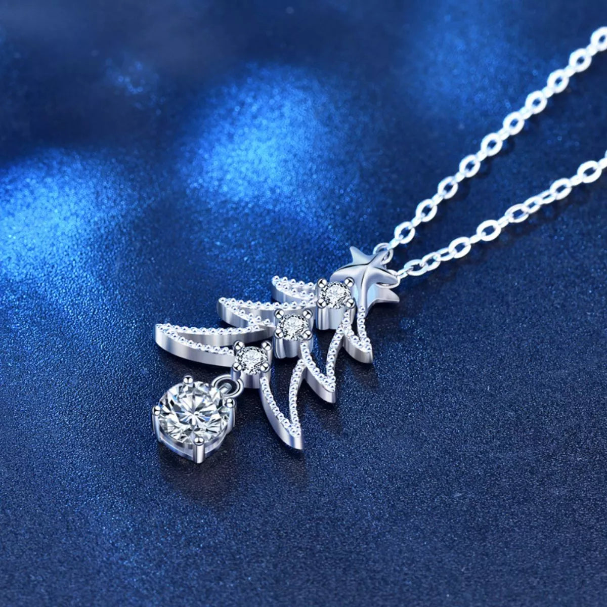 925 Sterling Silver Christmas Tree Pendant Necklace