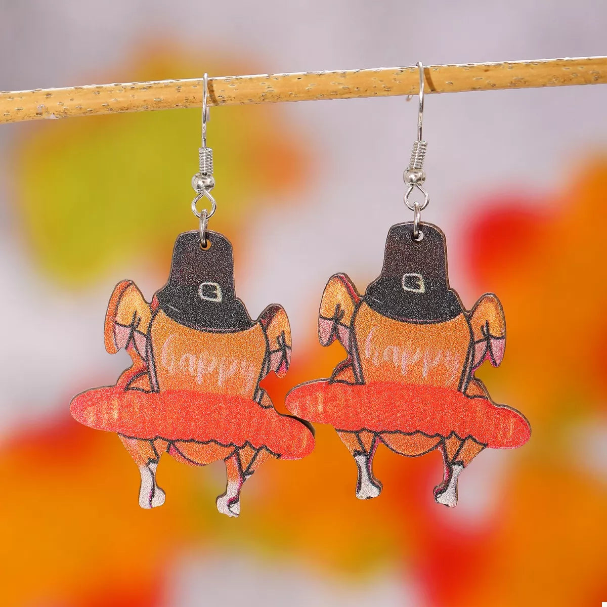 Thanksgiving Turkey Dangle Earrings
