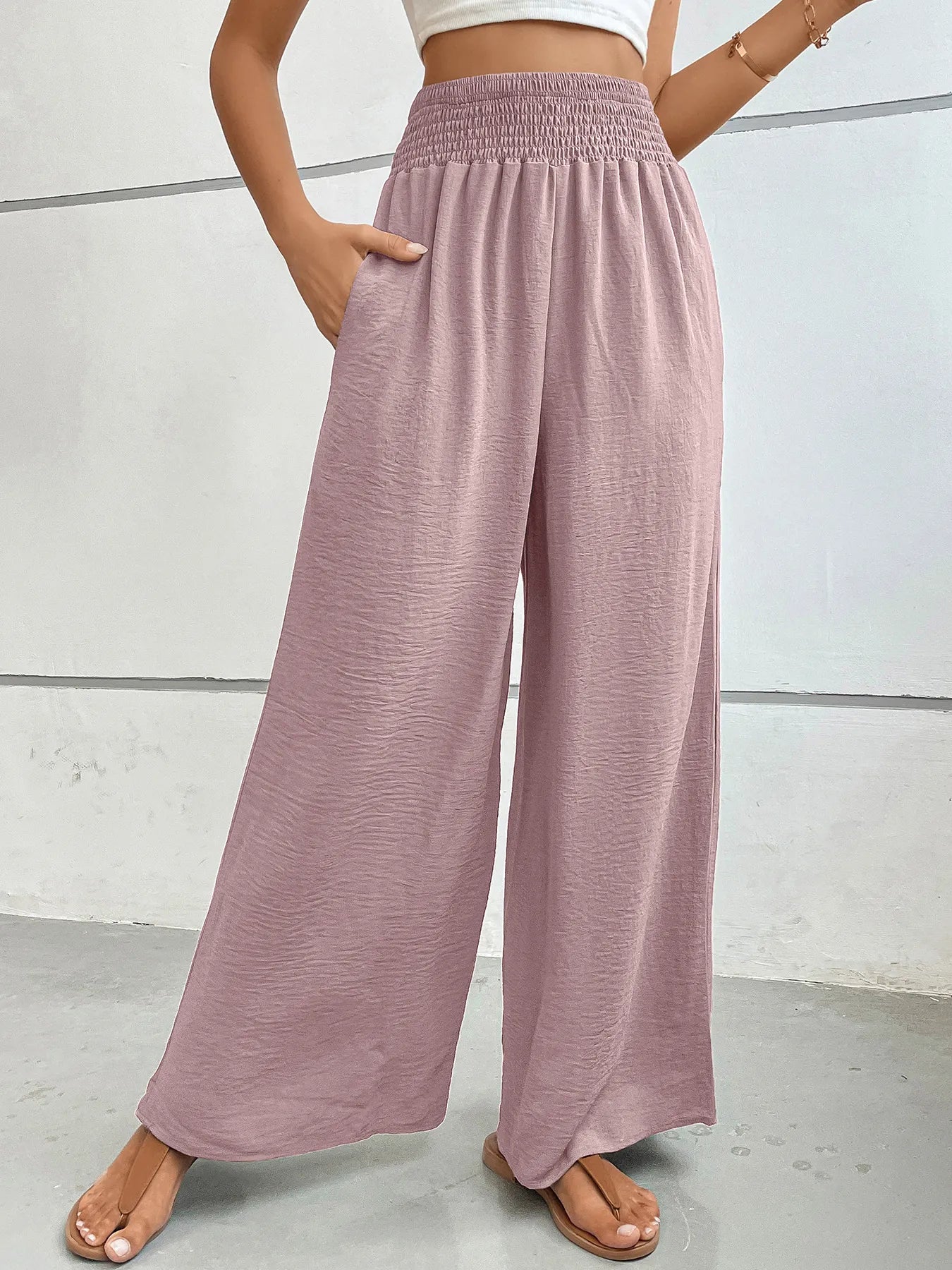 High-Waisted Wide Leg Pants