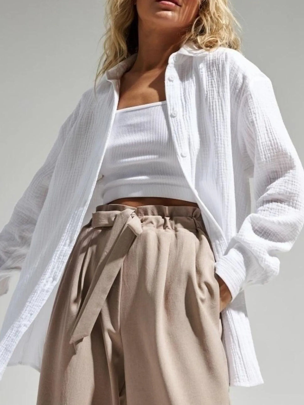 Button Up Long Sleeve Texture Shirt