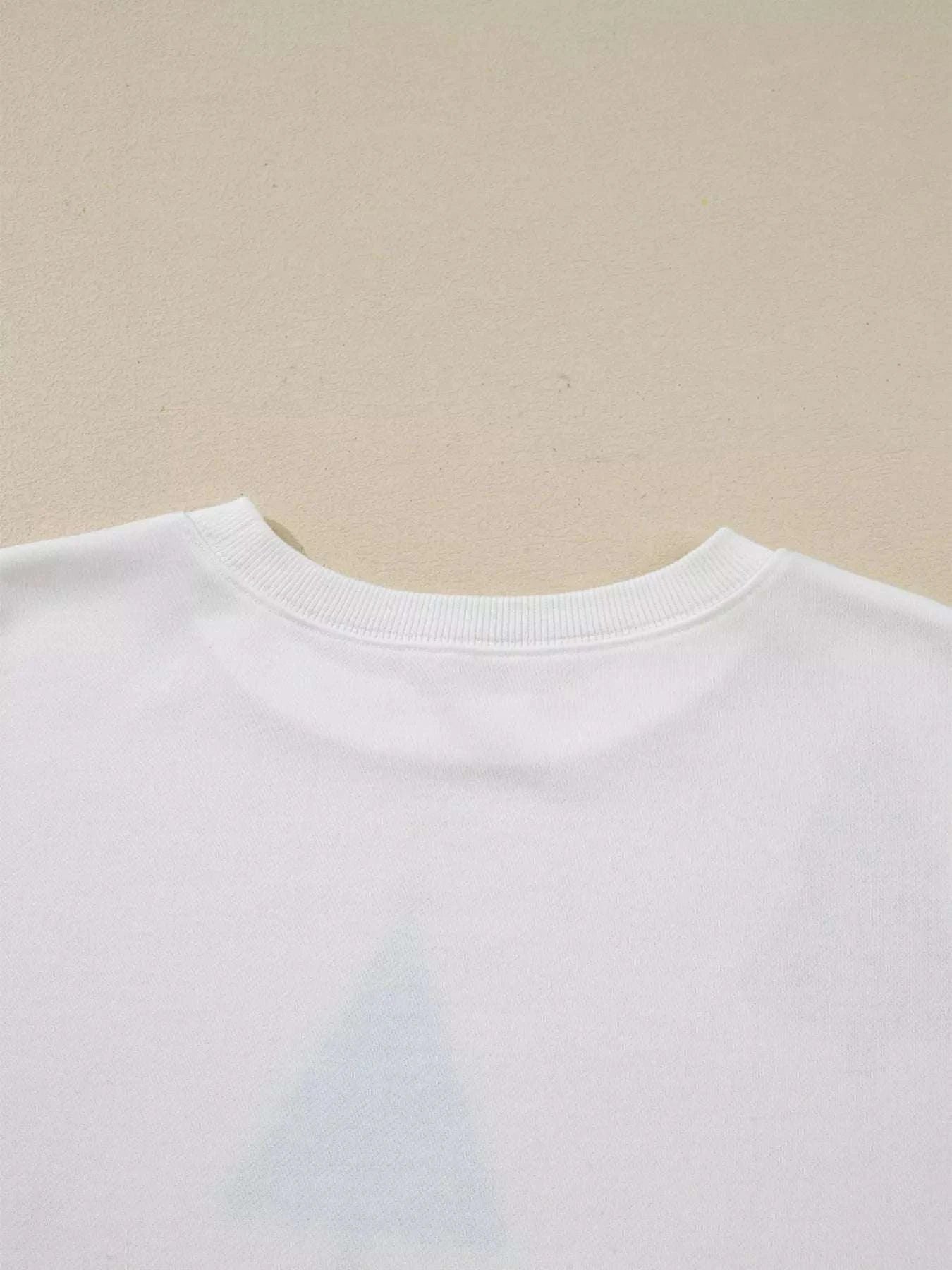 Christmas Tree Round Neck Top and Shorts Set