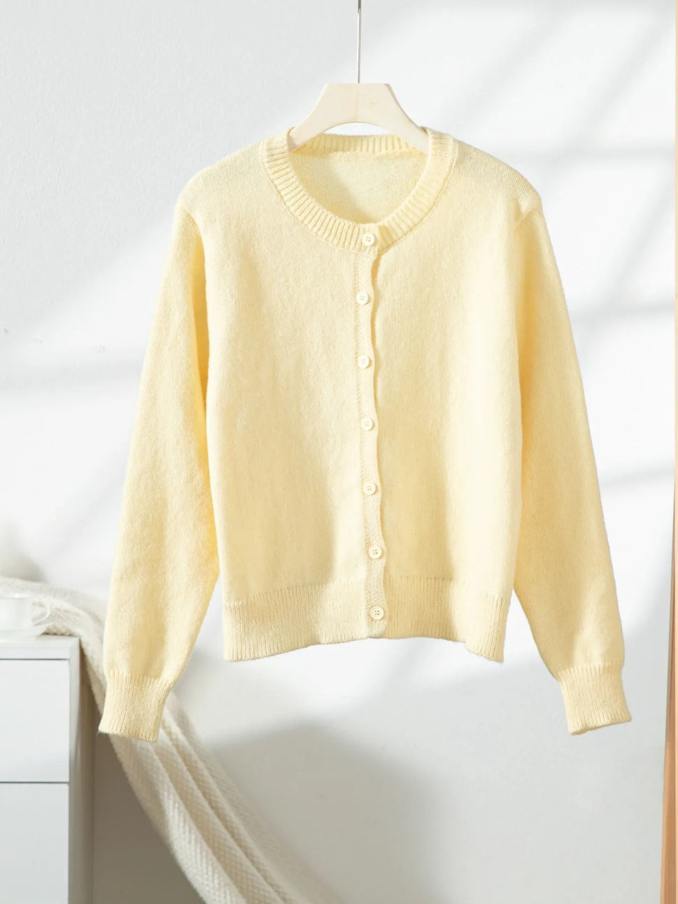 Button-Up Long Sleeve Knit Cardigan
