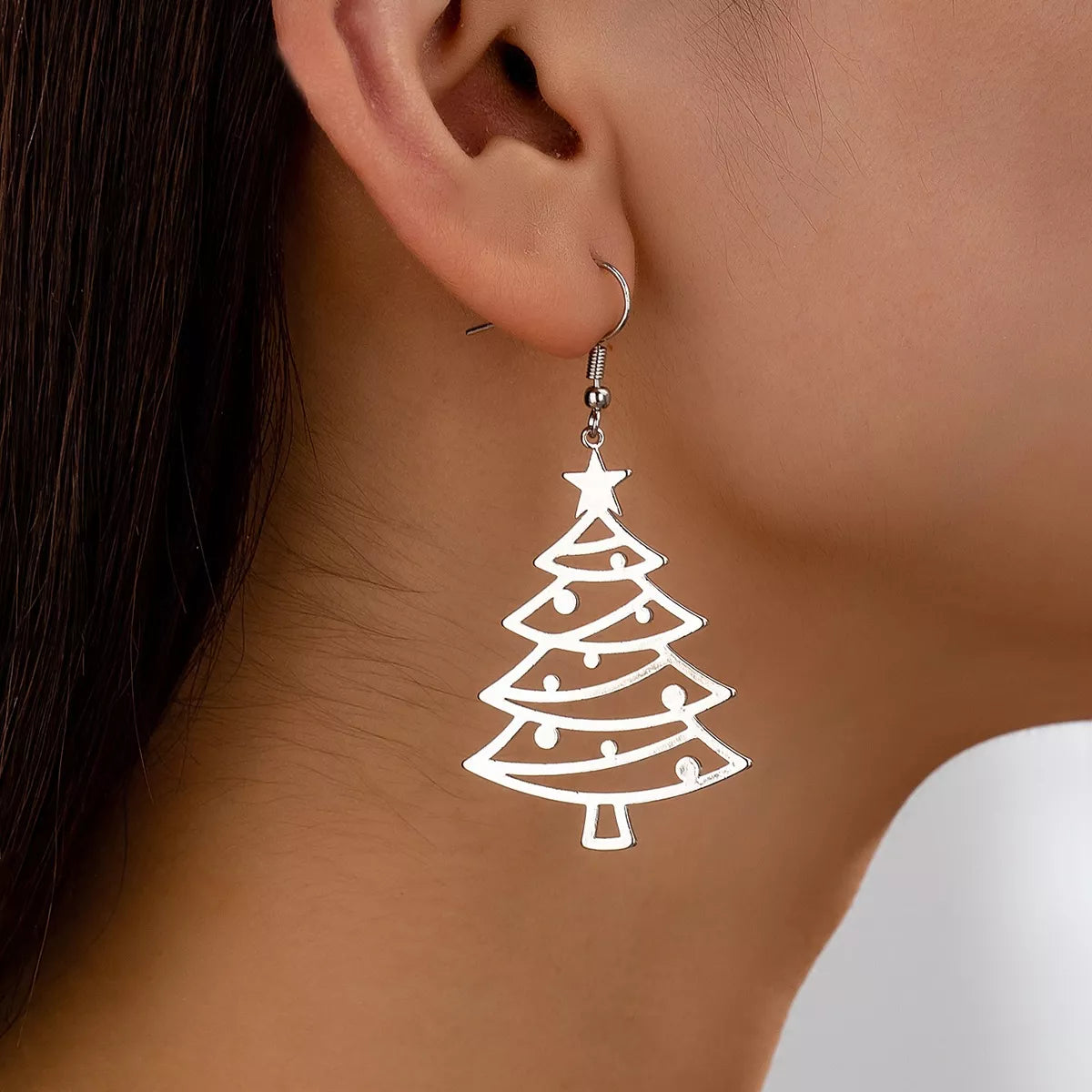 Christmas Tree Dangle Earrings