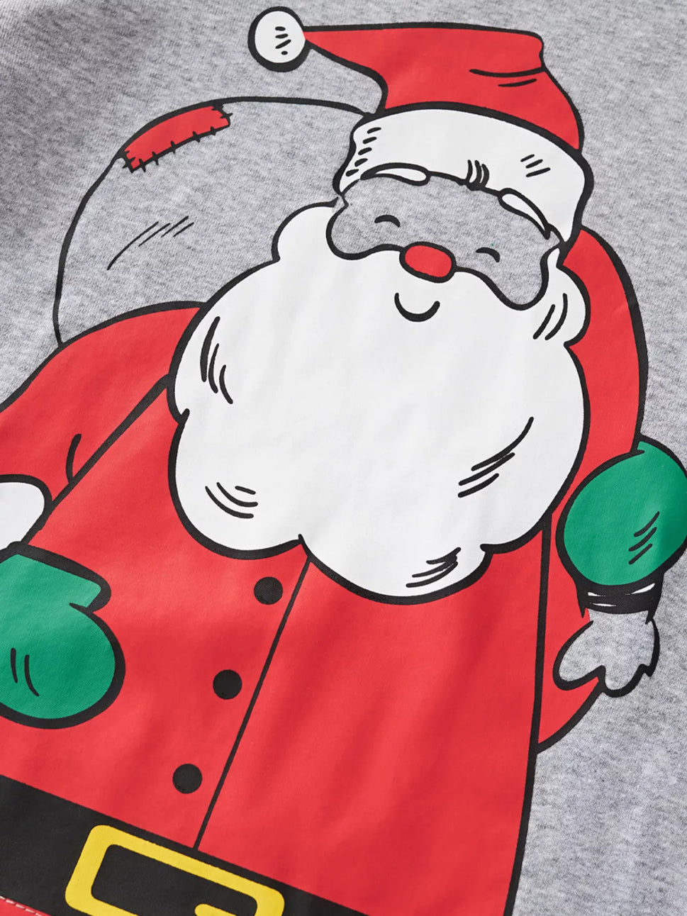 Children's Christmas Santa Round Neck Pajama Set