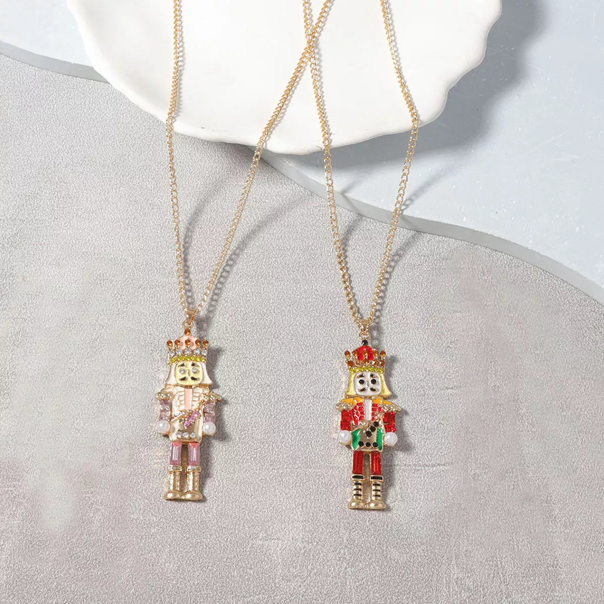 18K Gold-Plated Nutcracker Pendant Necklace