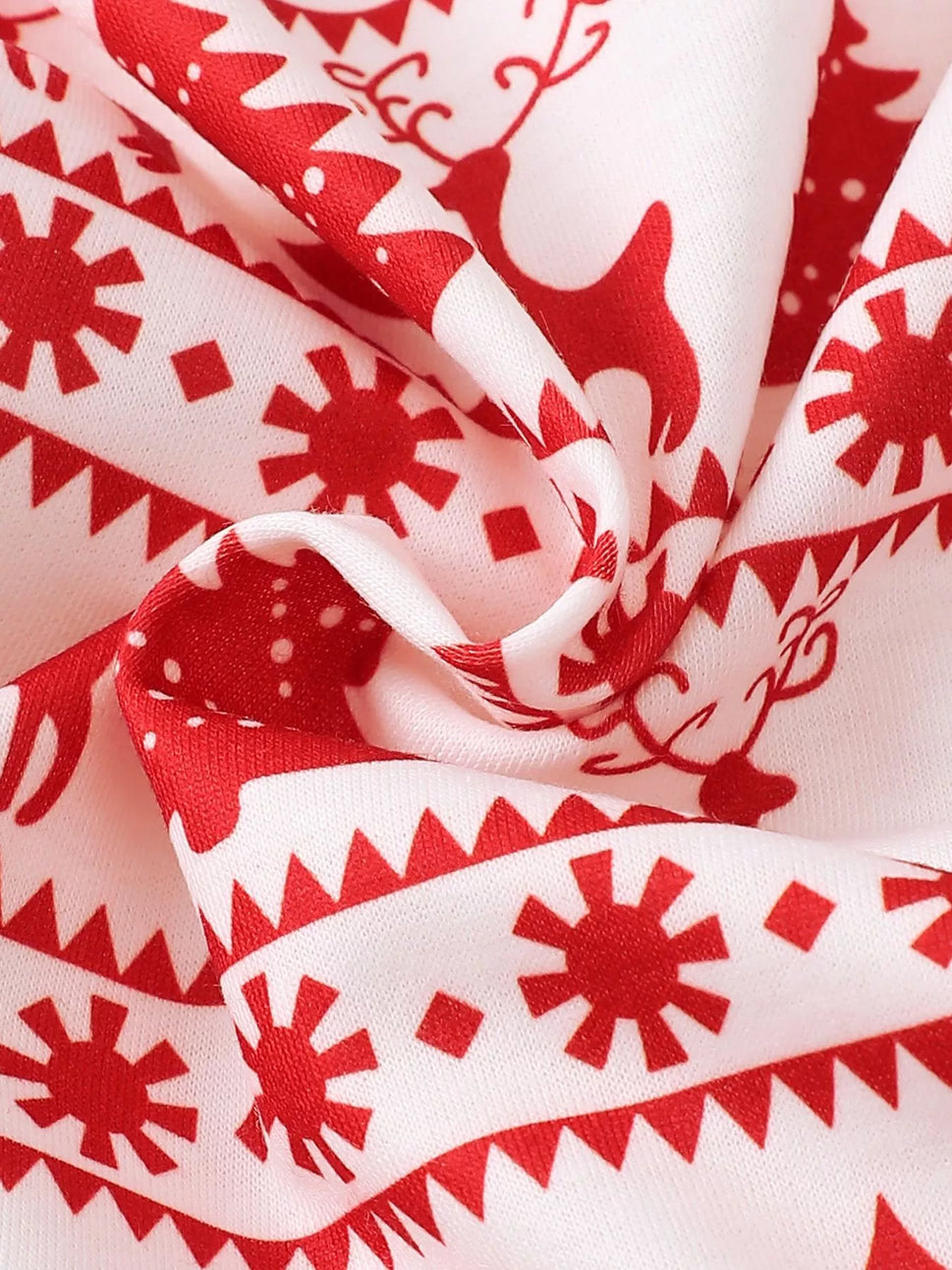 Children's Christmas Reindeer & Tree Print Top and Pants Set