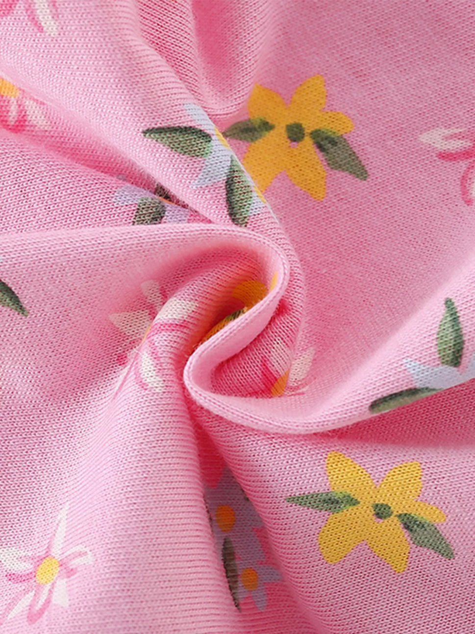 Children's Floral Print Long Sleeve Top and Pants Set