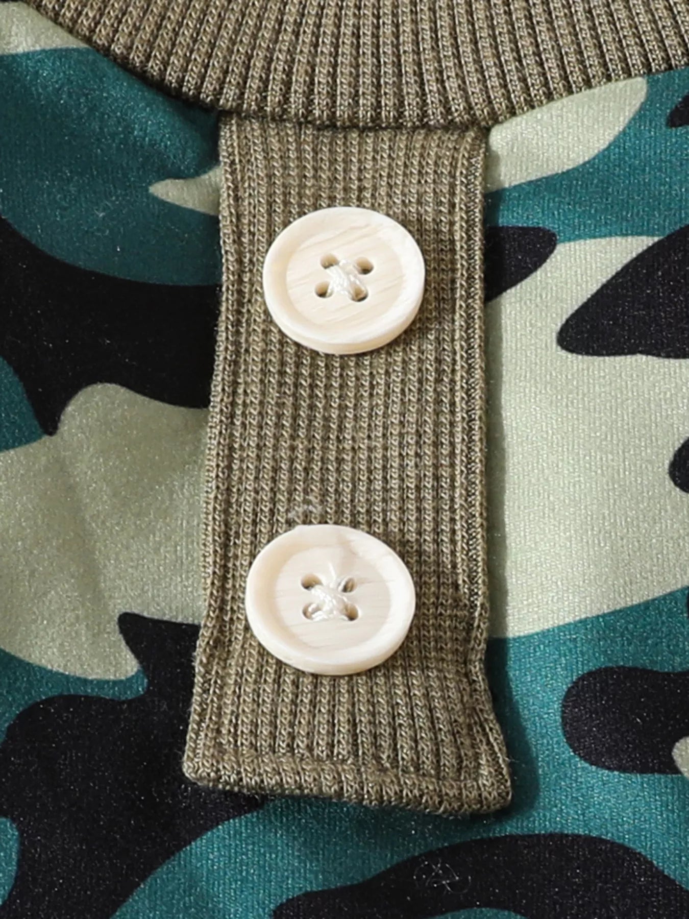 Children's Camouflage Print Bodysuit & Pants Set