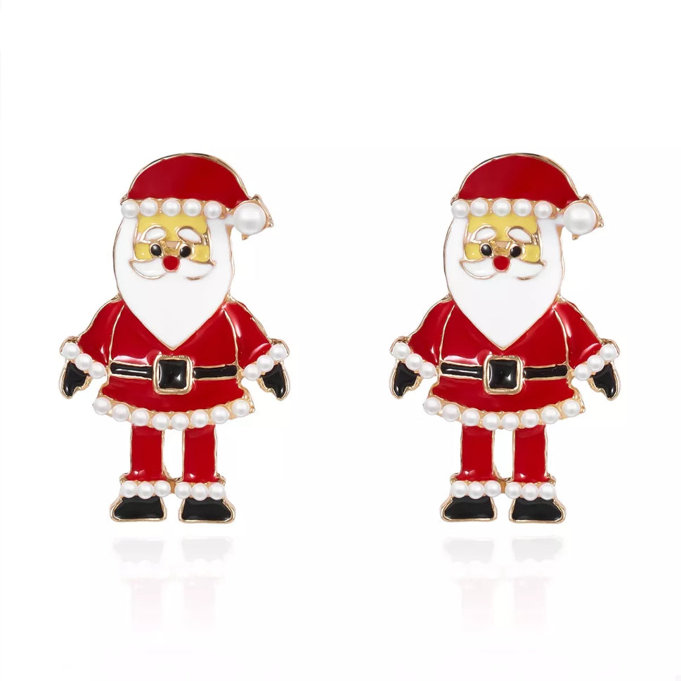 Christmas Santa Claus Stud Earrings