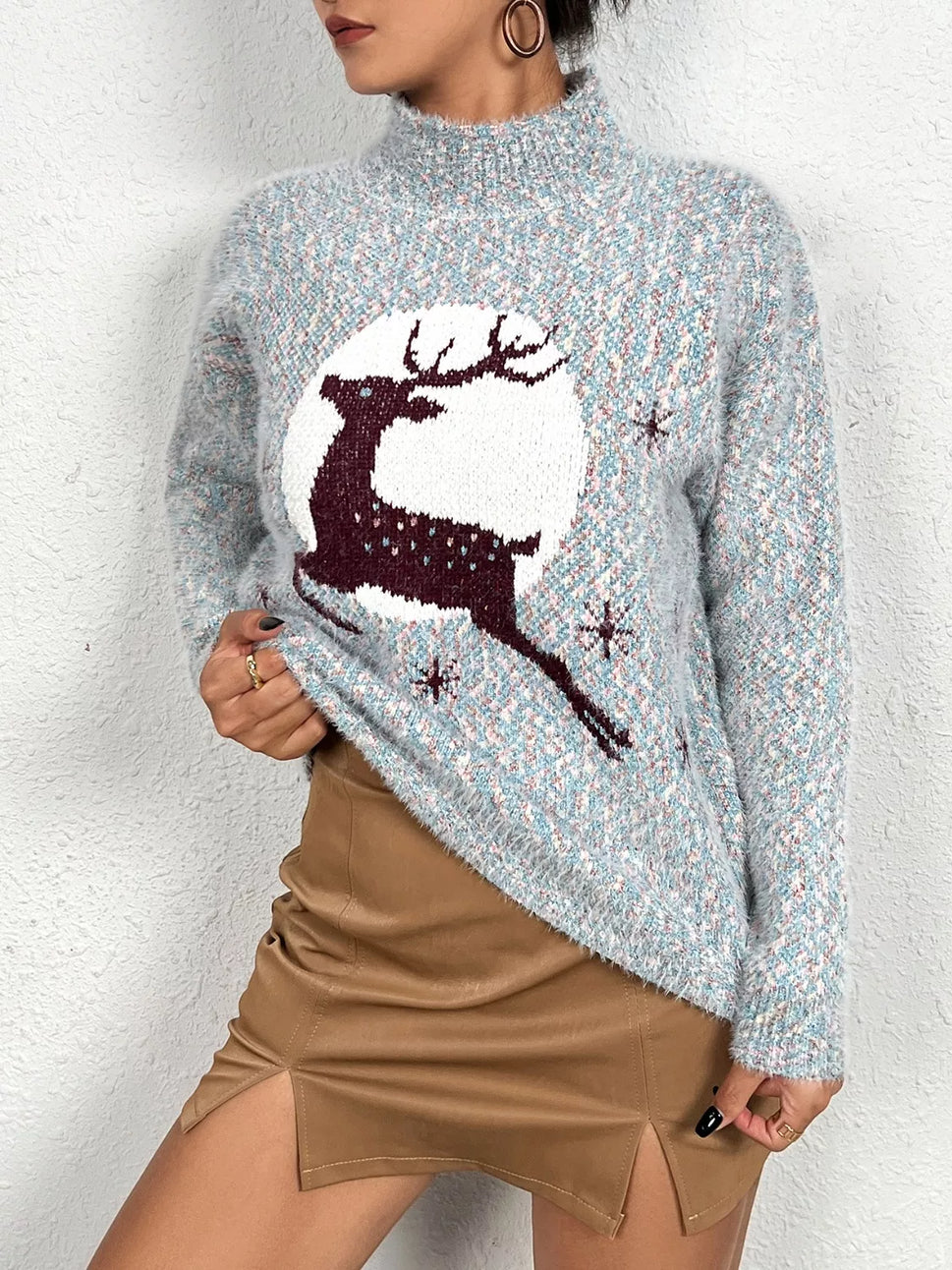 Christmas Reindeer Long Sleeve Sweater