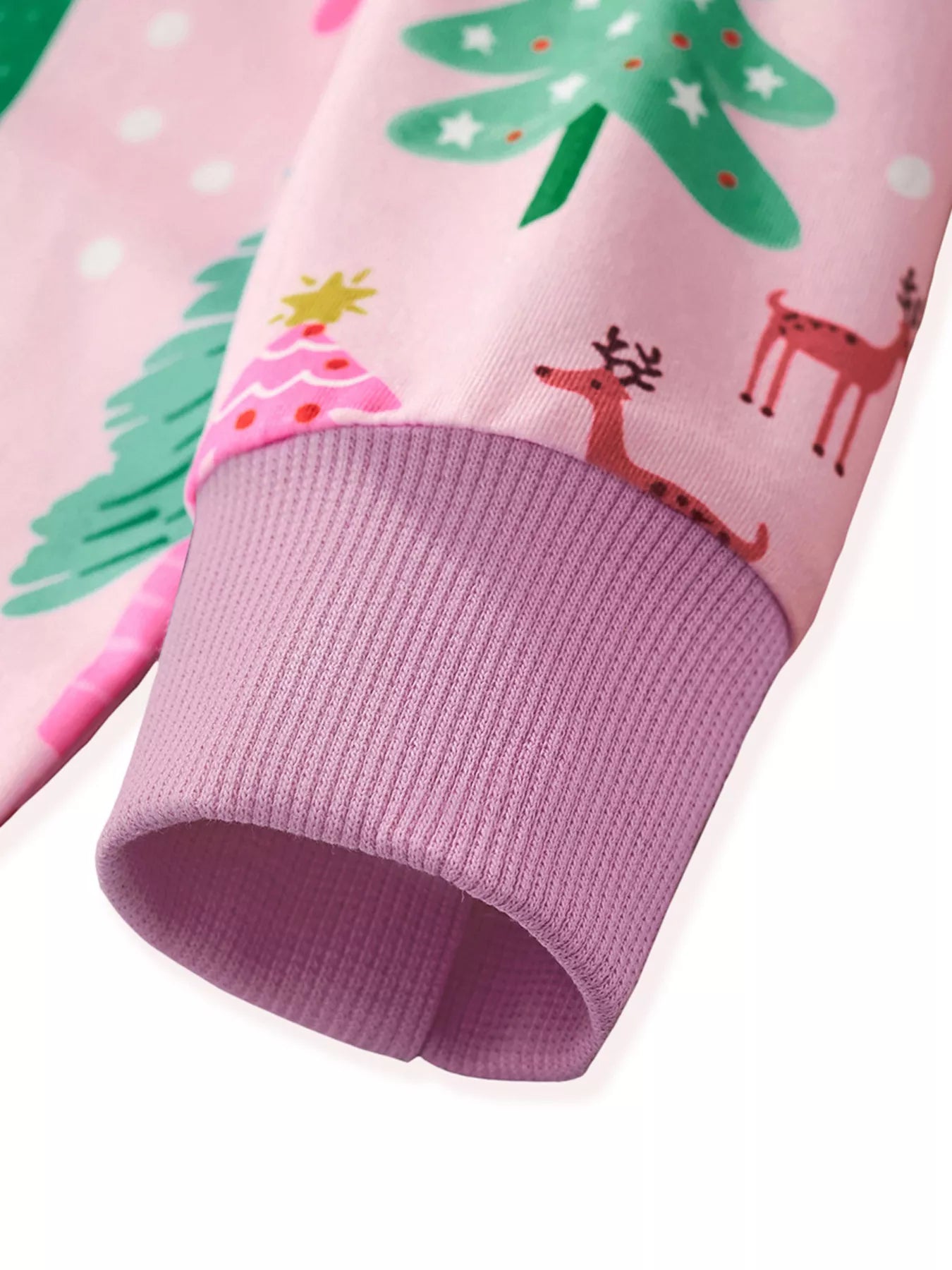 Children's Christmas Tree Print Crew Neck Sweatshirt