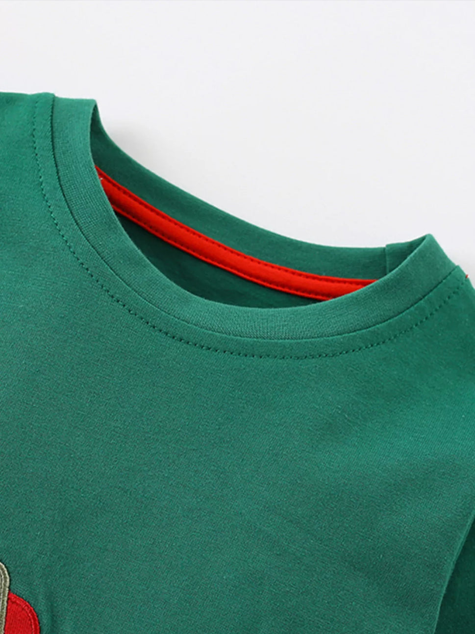 Children's Excavator Applique Long Sleeve Top and Pants Set