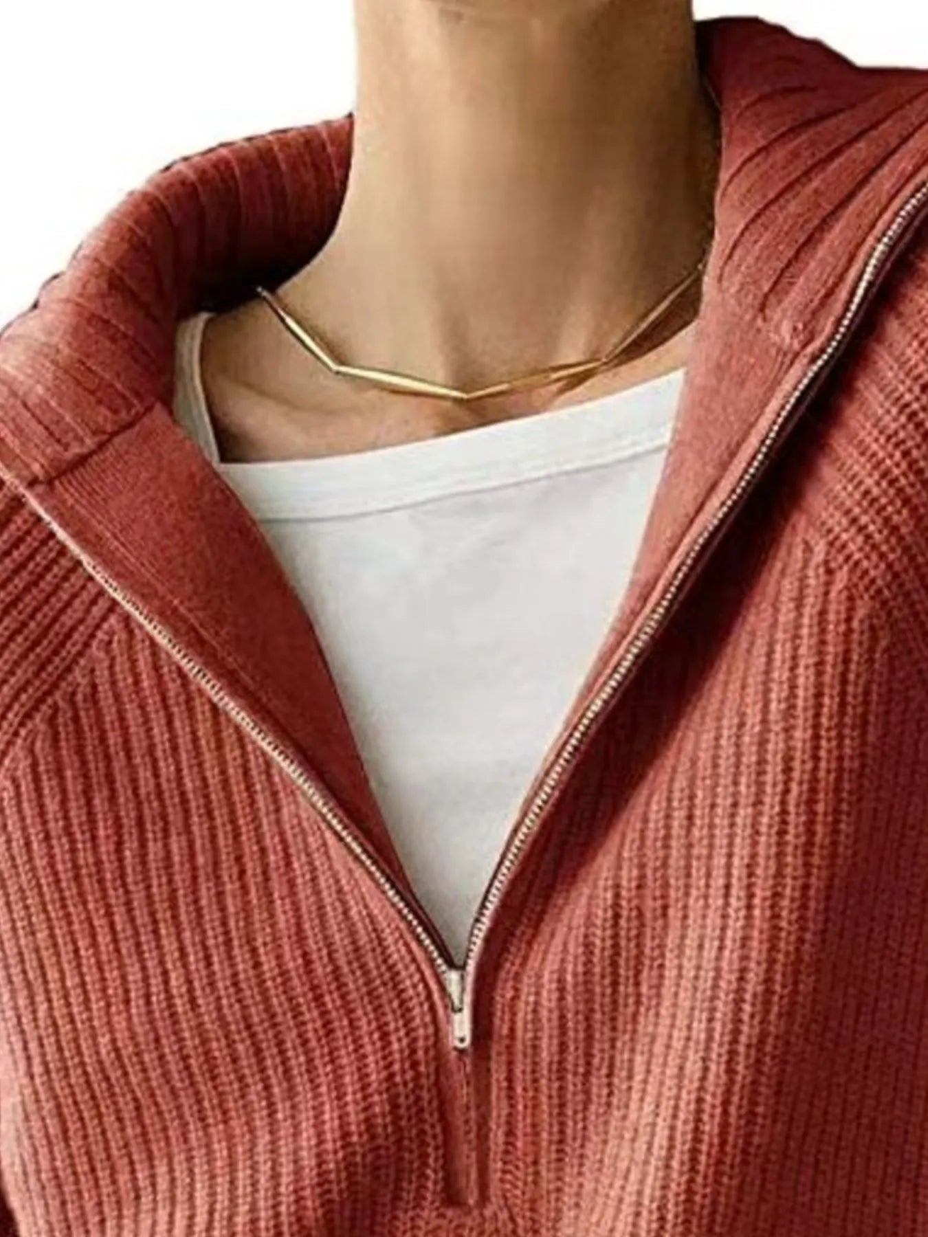Half-Zip Long Sleeve Sweater