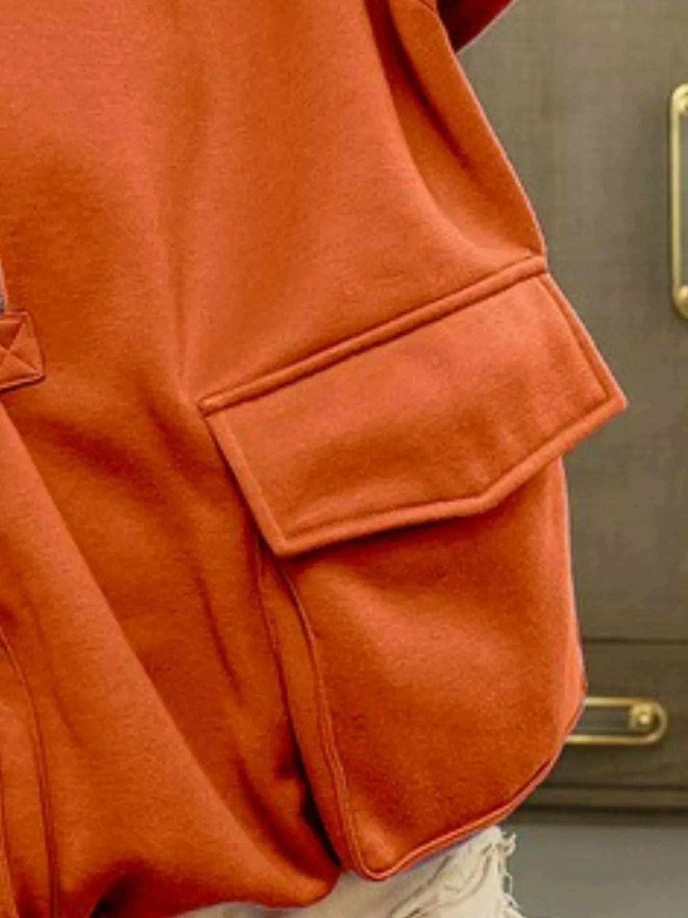 BiBi Half Zip Vintage Washed Fleece Hoodie